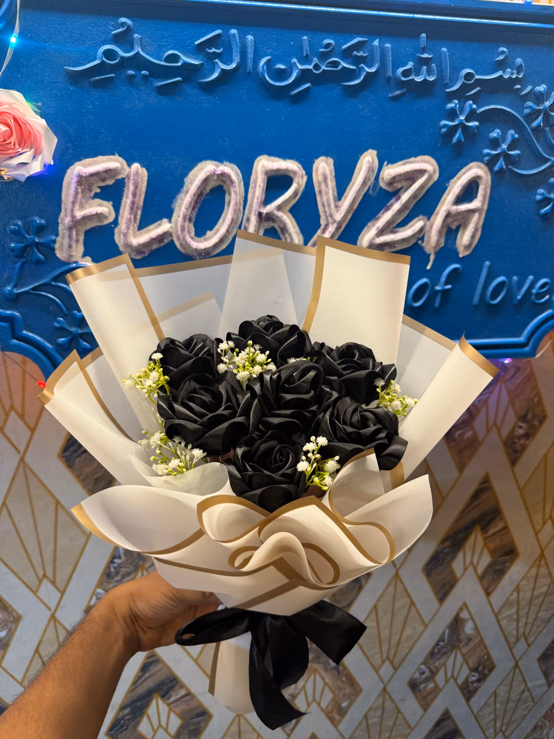 black flower bouquet deluxe | unique birthday flowers bangladesh — photo 2