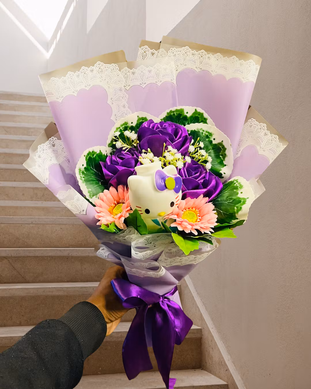 mixed color flower bouquet deluxe