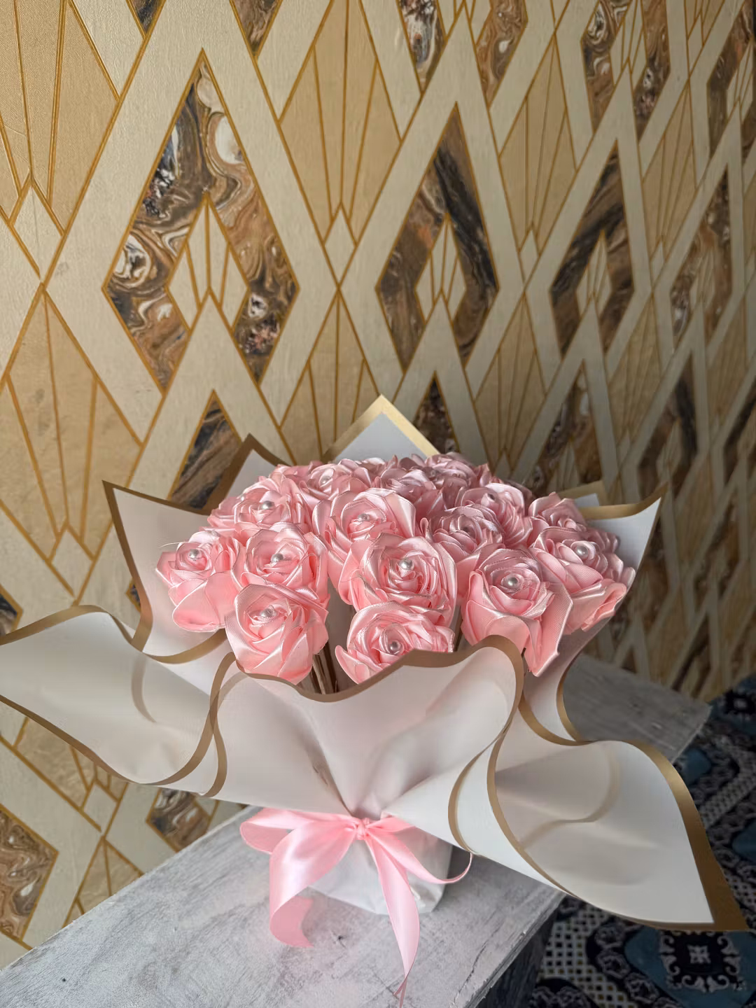 pink flower bouquet premium