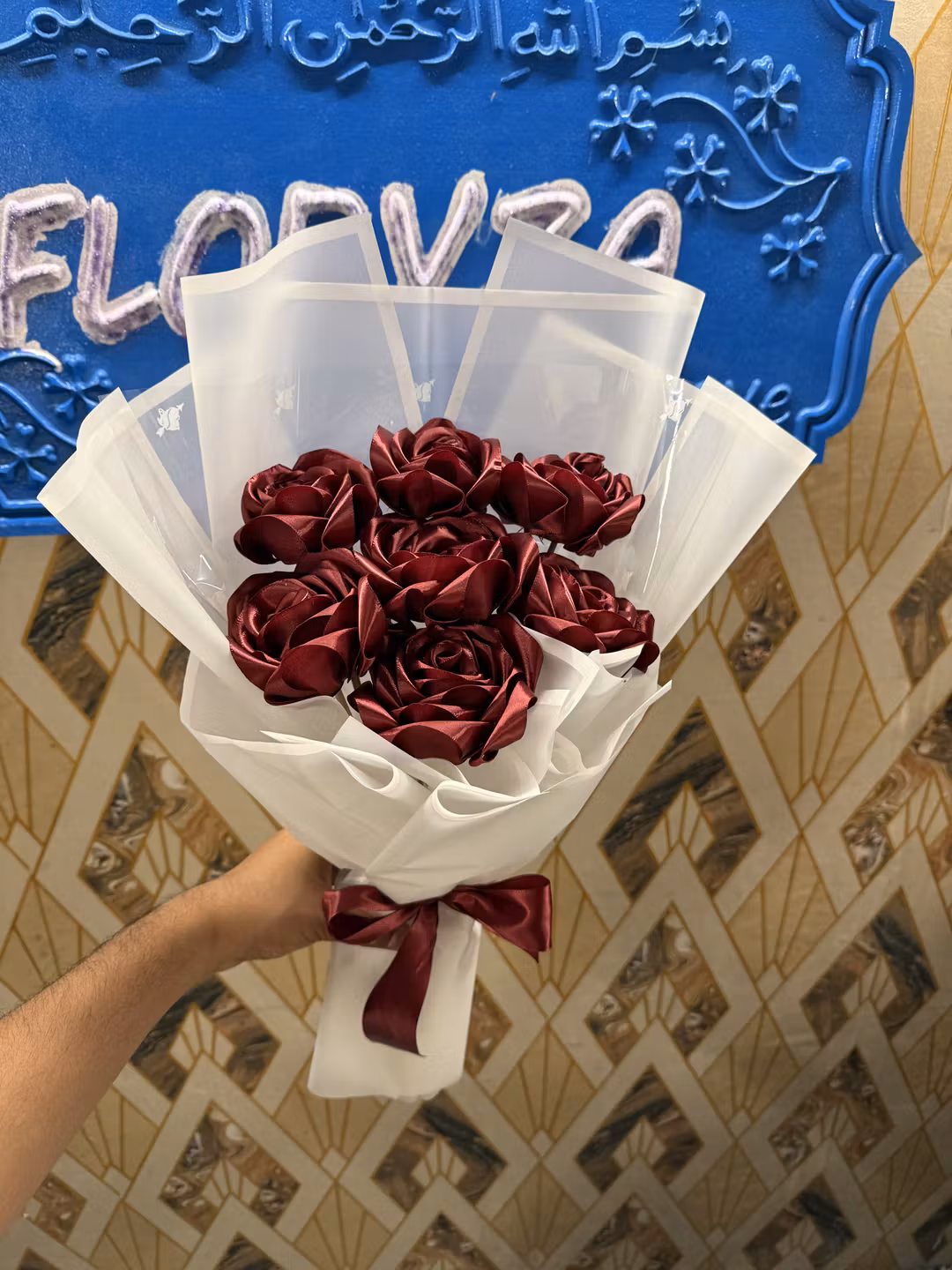 signature red flower arrangement