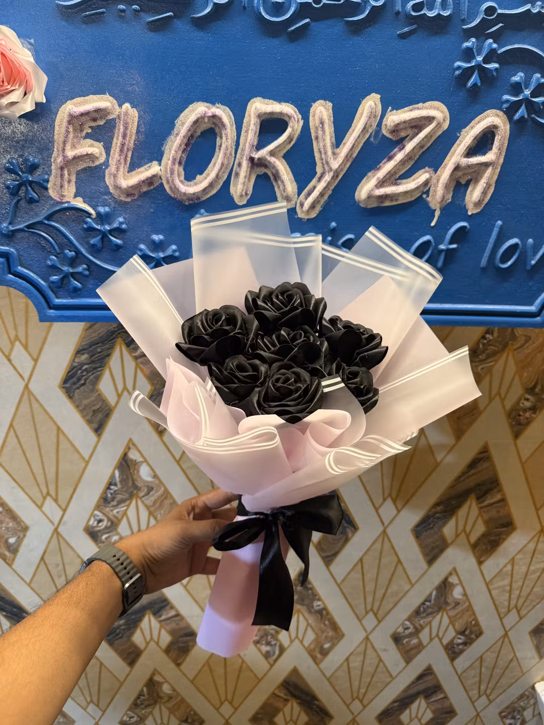 sophisticated black rose bouquet