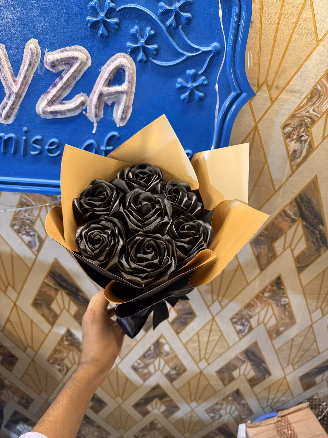 black rose bouquet