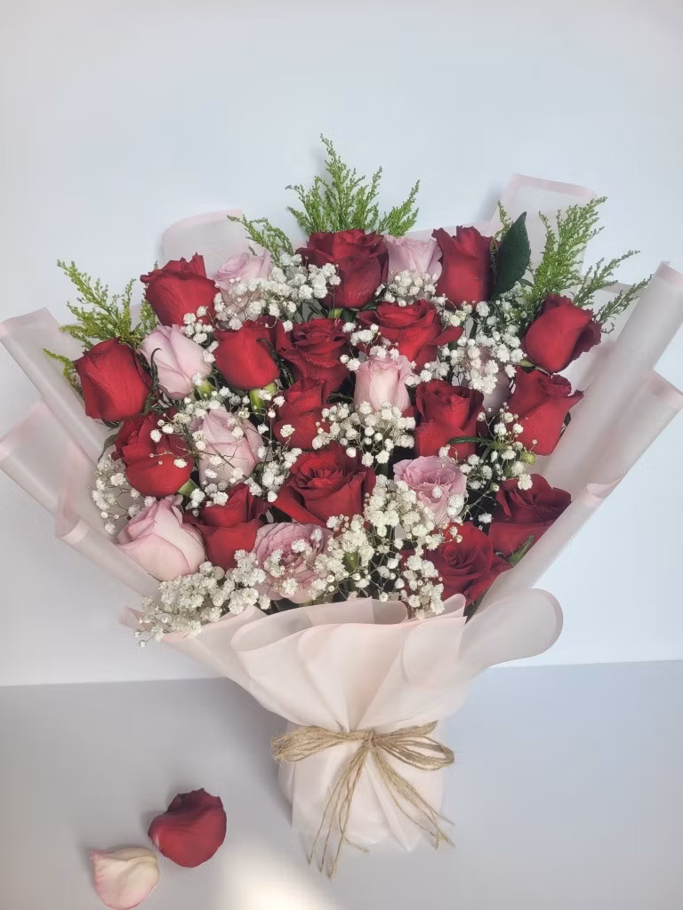 lite purple red rose