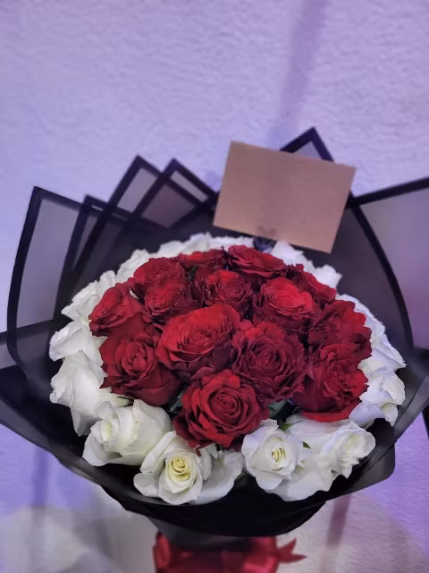 white & red