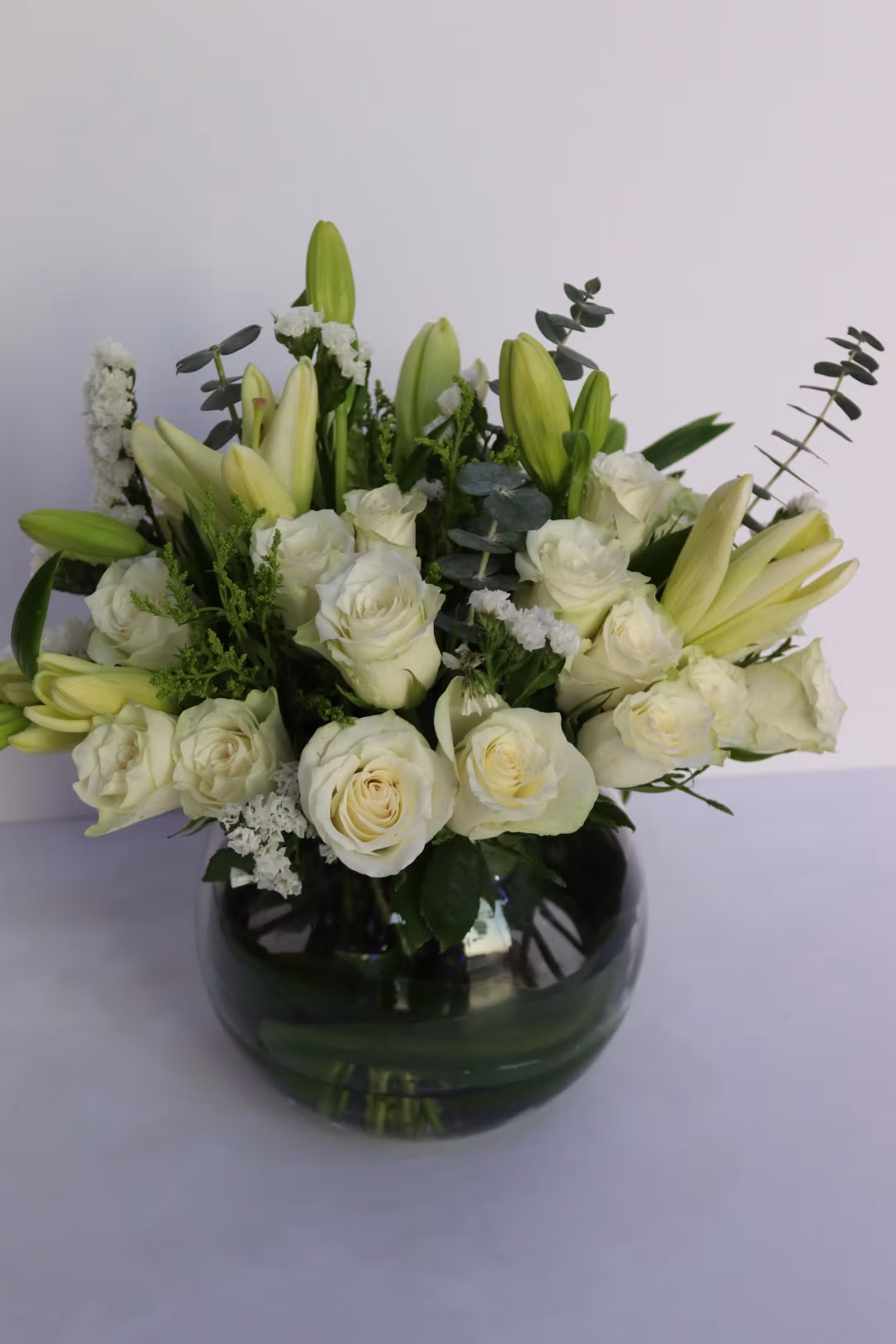 white mix flower